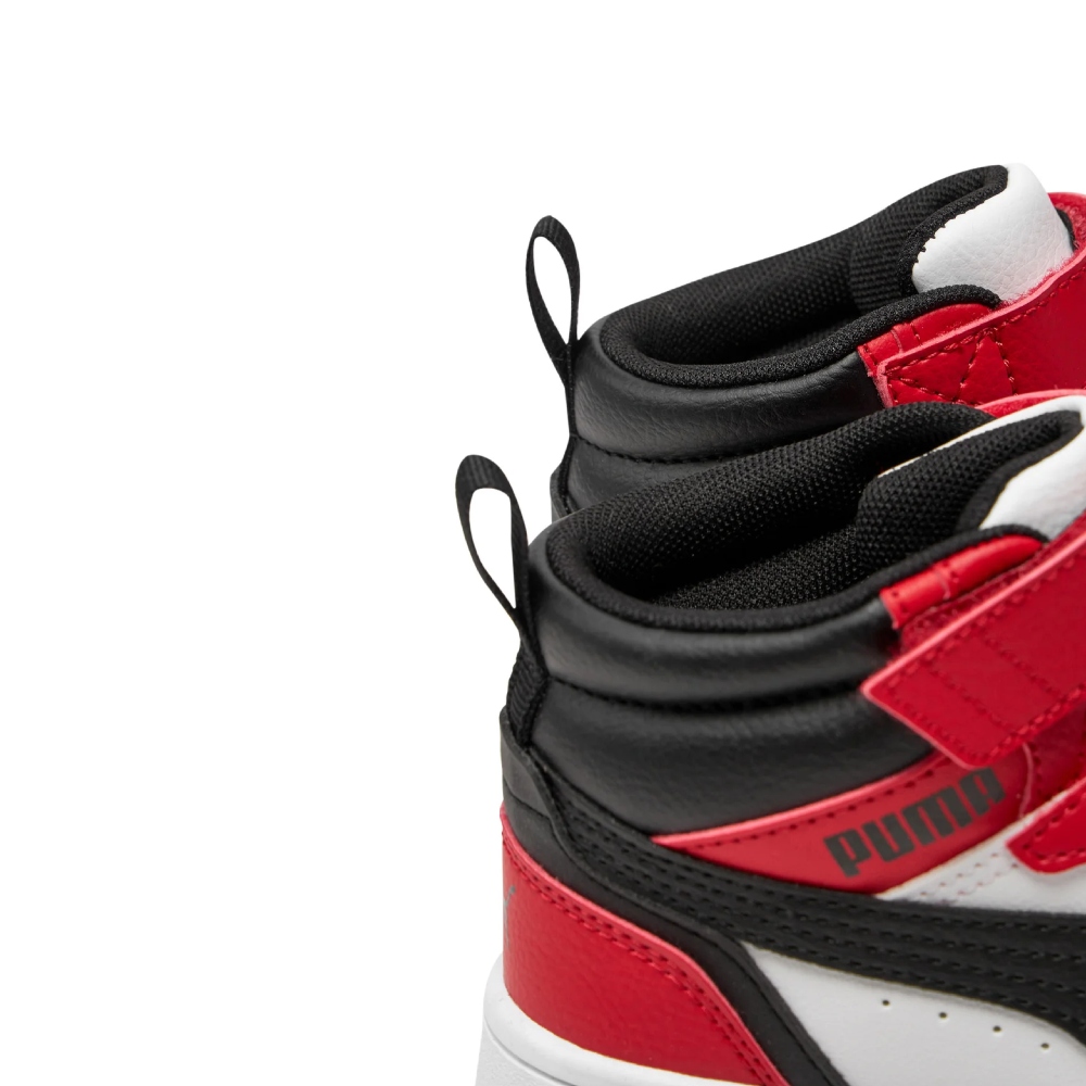 Tenis Puma Casual Rebound V6 Mid AC+PS Rojo para Niños 391327 07