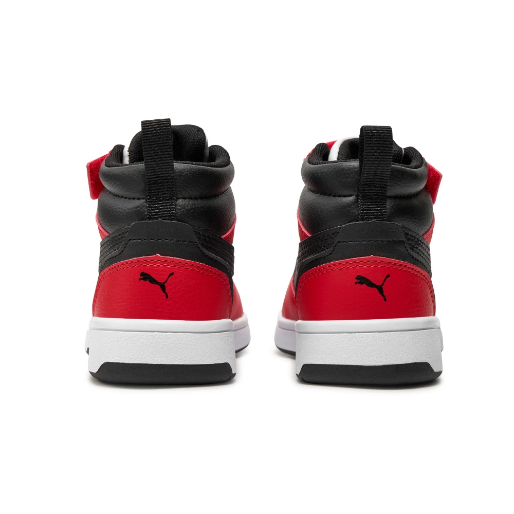 Tenis Puma Casual Rebound V6 Mid AC+PS Rojo para Niños 391327 07