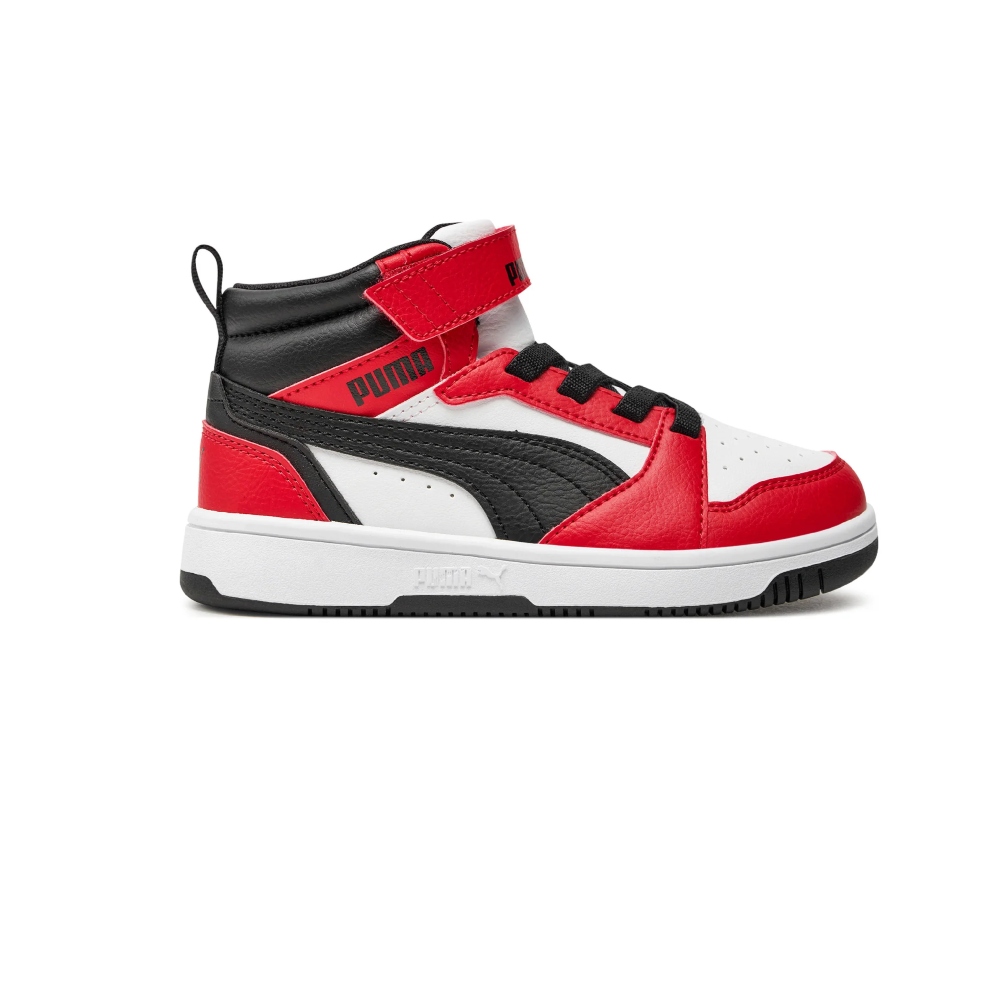 Tenis Puma Casual Rebound V6 Mid AC+PS Rojo para Niños 391327 07