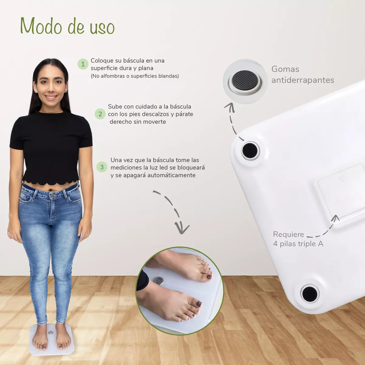 Báscula Inteligente App Binden Color Blanco