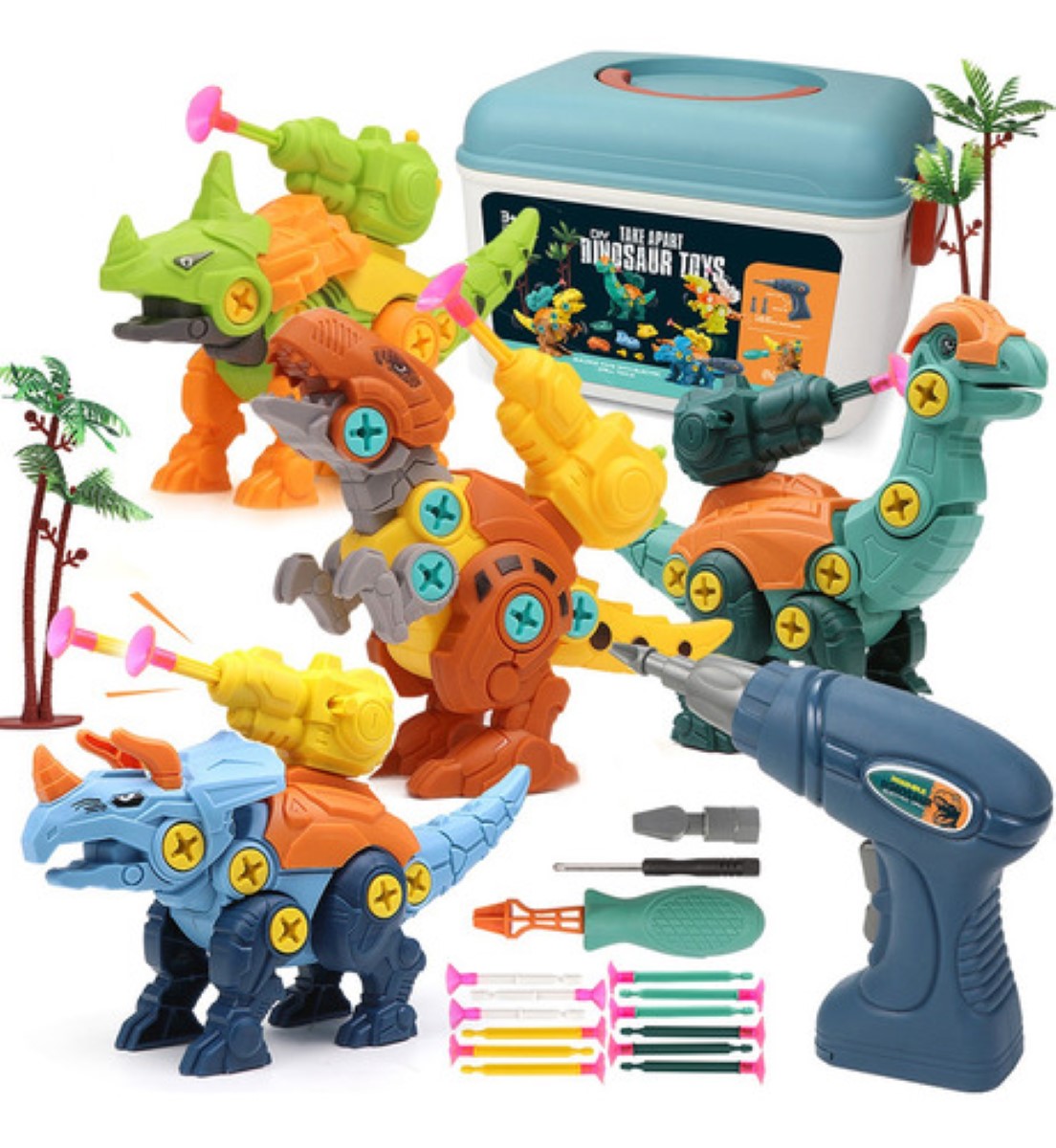 Montaje Juguete Conjunto De Dinosaurio COLOR