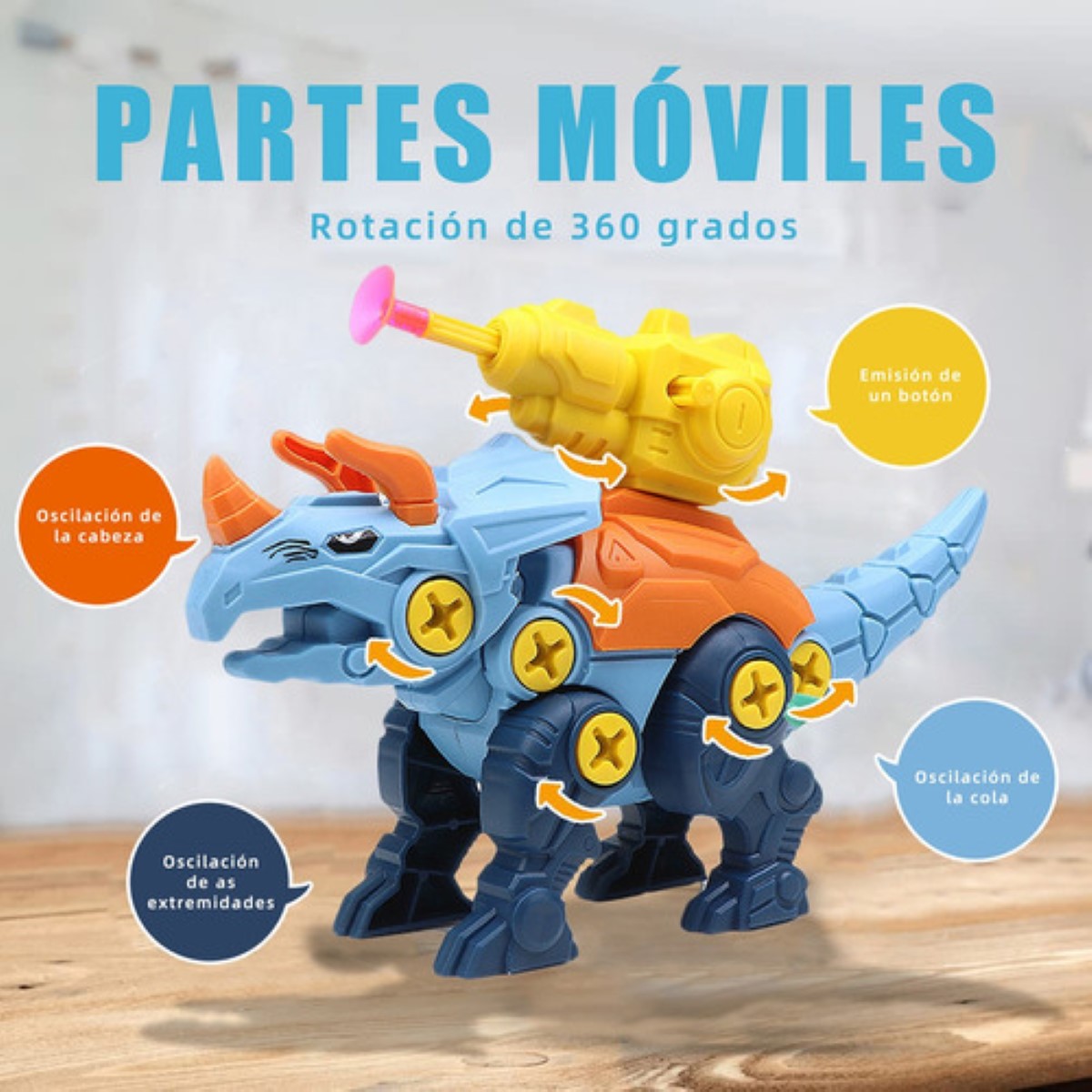 Montaje Juguete Conjunto De Dinosaurio COLOR