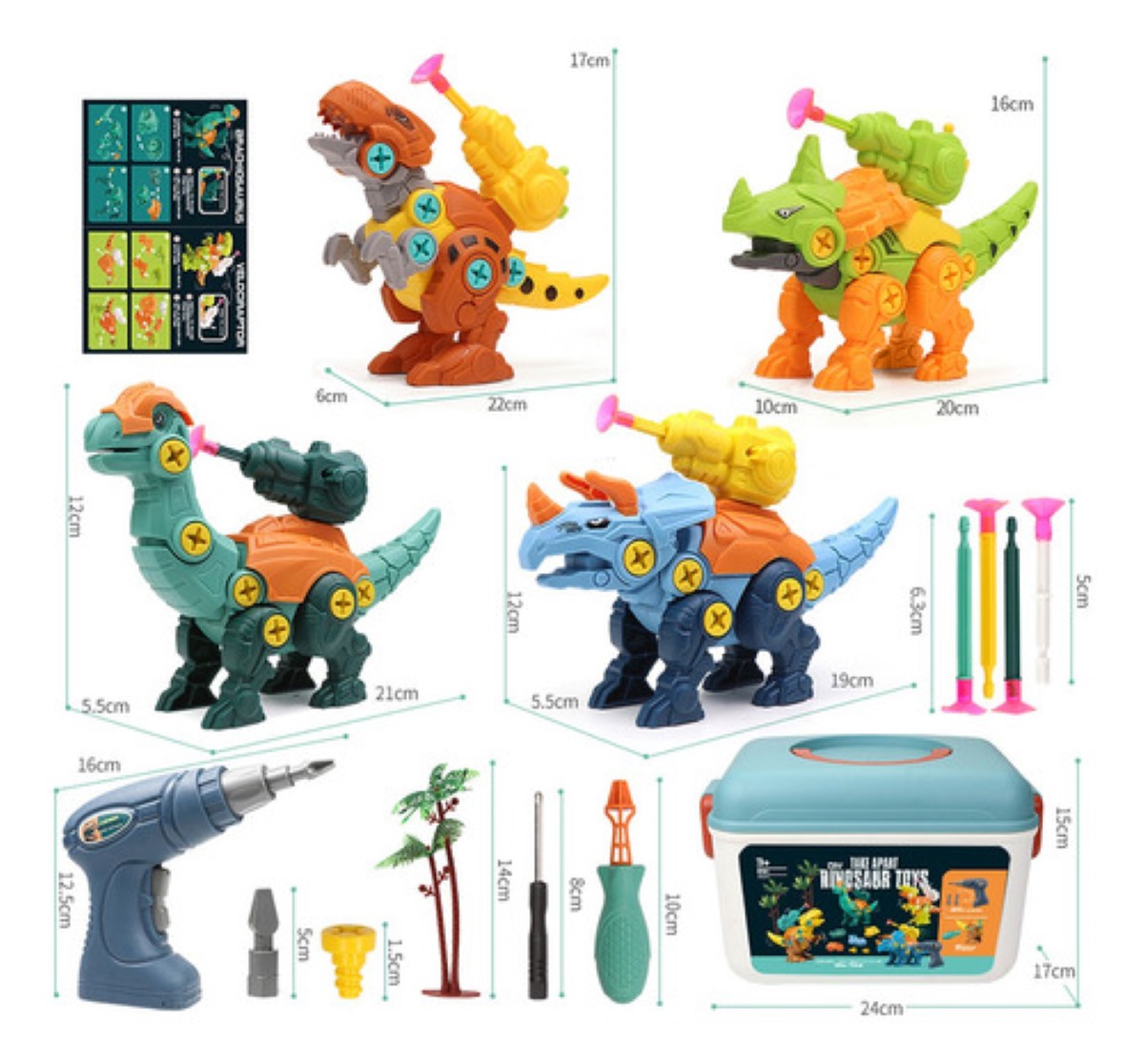 Montaje Juguete Conjunto De Dinosaurio COLOR