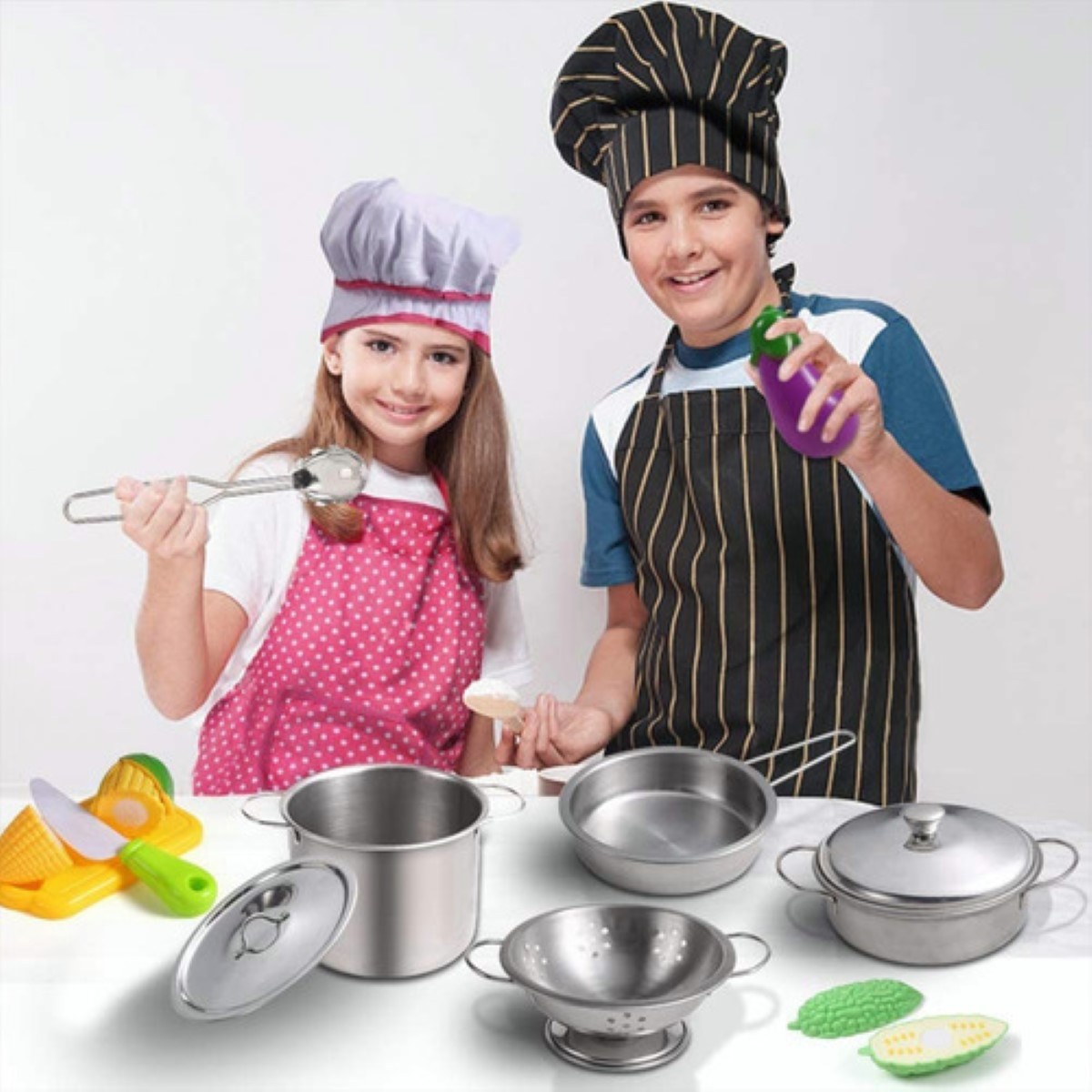 Juguetes De Utensilios De Cocina Niños Ollas Y Sartenes CLORES