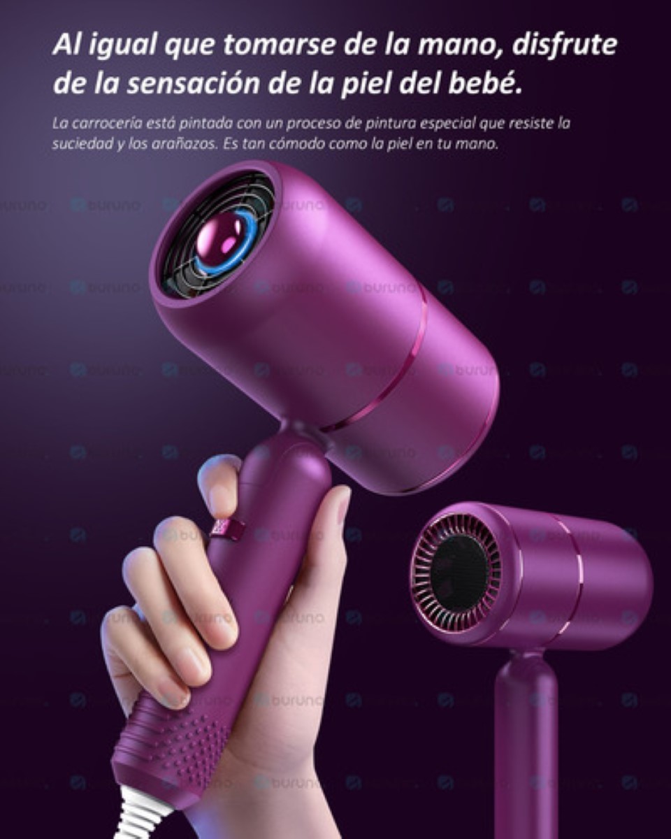 Secadora Para Cabello Secadora De Cabello Con Difusor 1800w  MORADO
