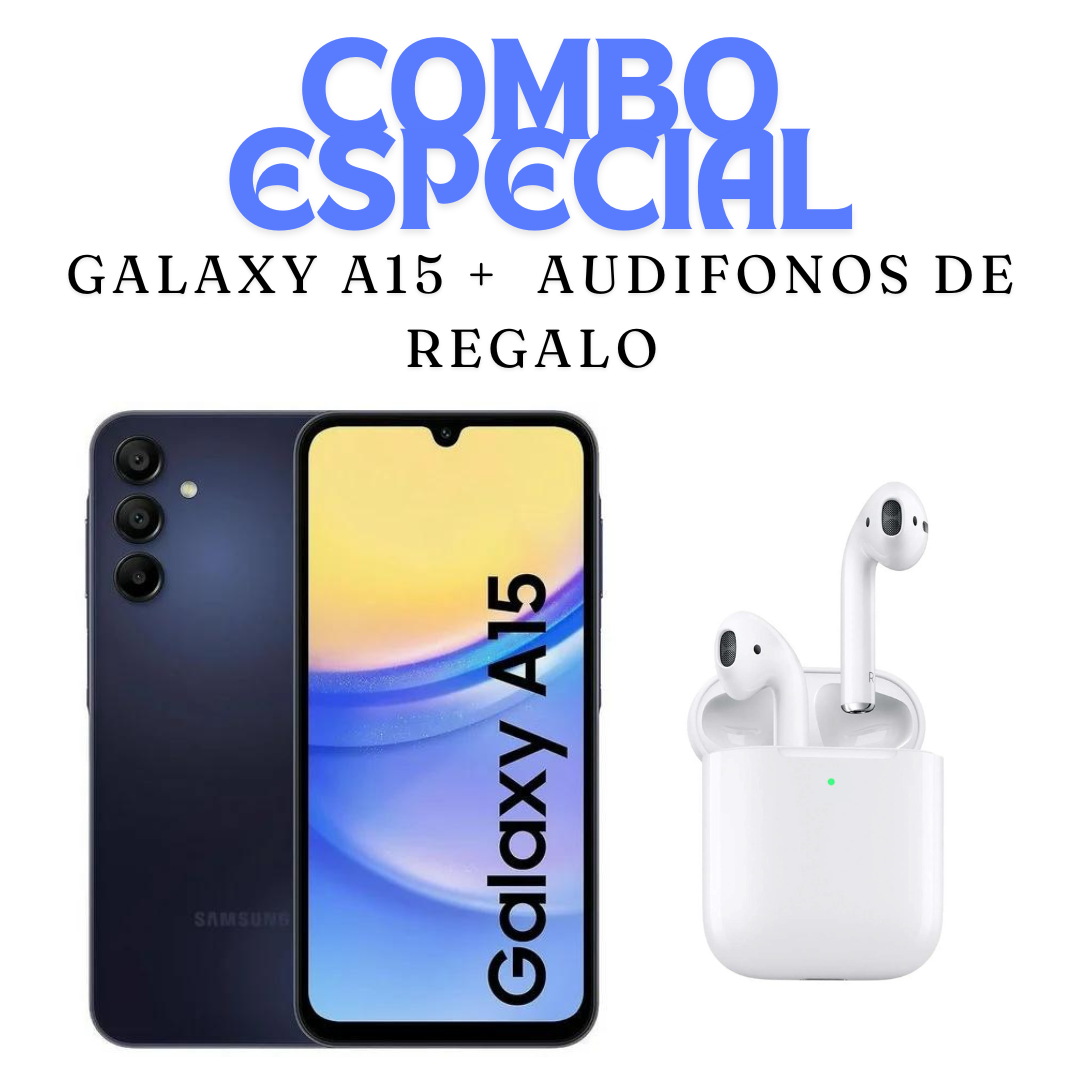Samsung Galaxy A15 128GB/4GB+auriculares bluetooth premium