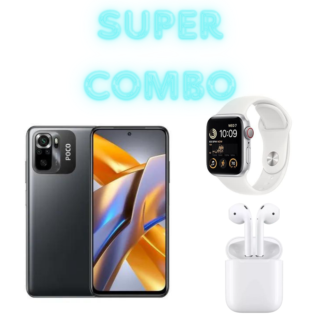celular xiaomi poco m5s 256/8GB+Smartwatch premium y auriculares bluetooth inteligentes