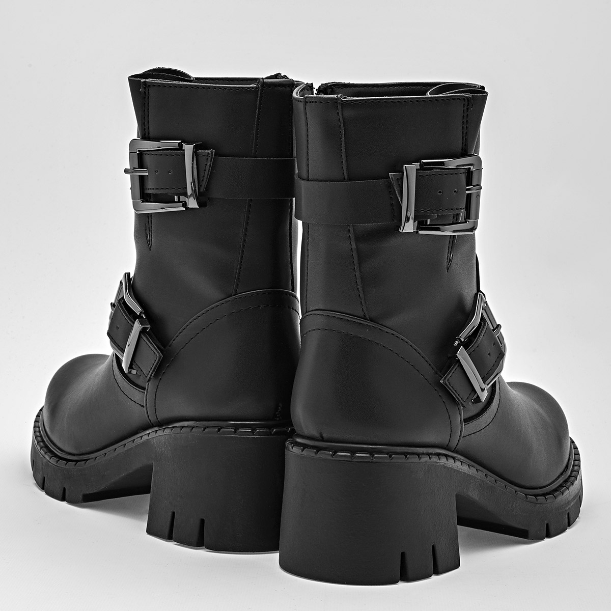 Kiut Botin Casual Mujer Tacon 6 cm Tubo 17 cm Color  Negro E9