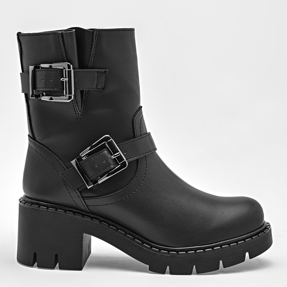 Kiut Botin Casual Mujer Tacon 6 cm Tubo 17 cm Color  Negro E9