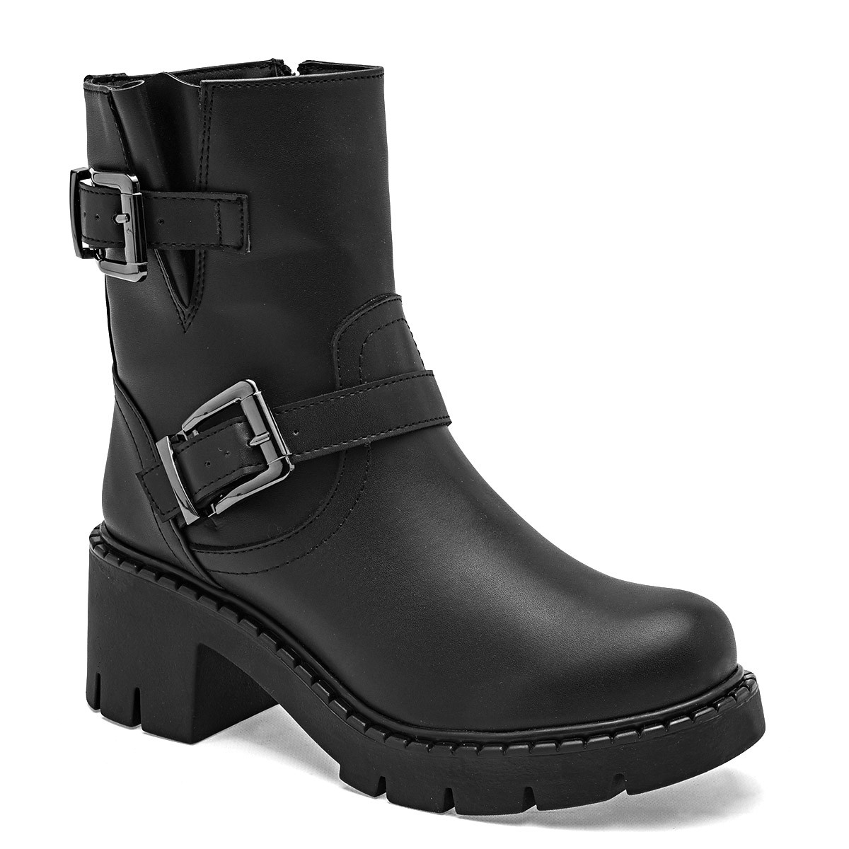 Kiut Botin Casual Mujer Tacon 6 cm Tubo 17 cm Color  Negro E9