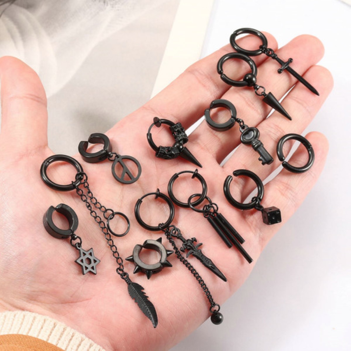 Flongo Pendientes Falsos Sin Agujero