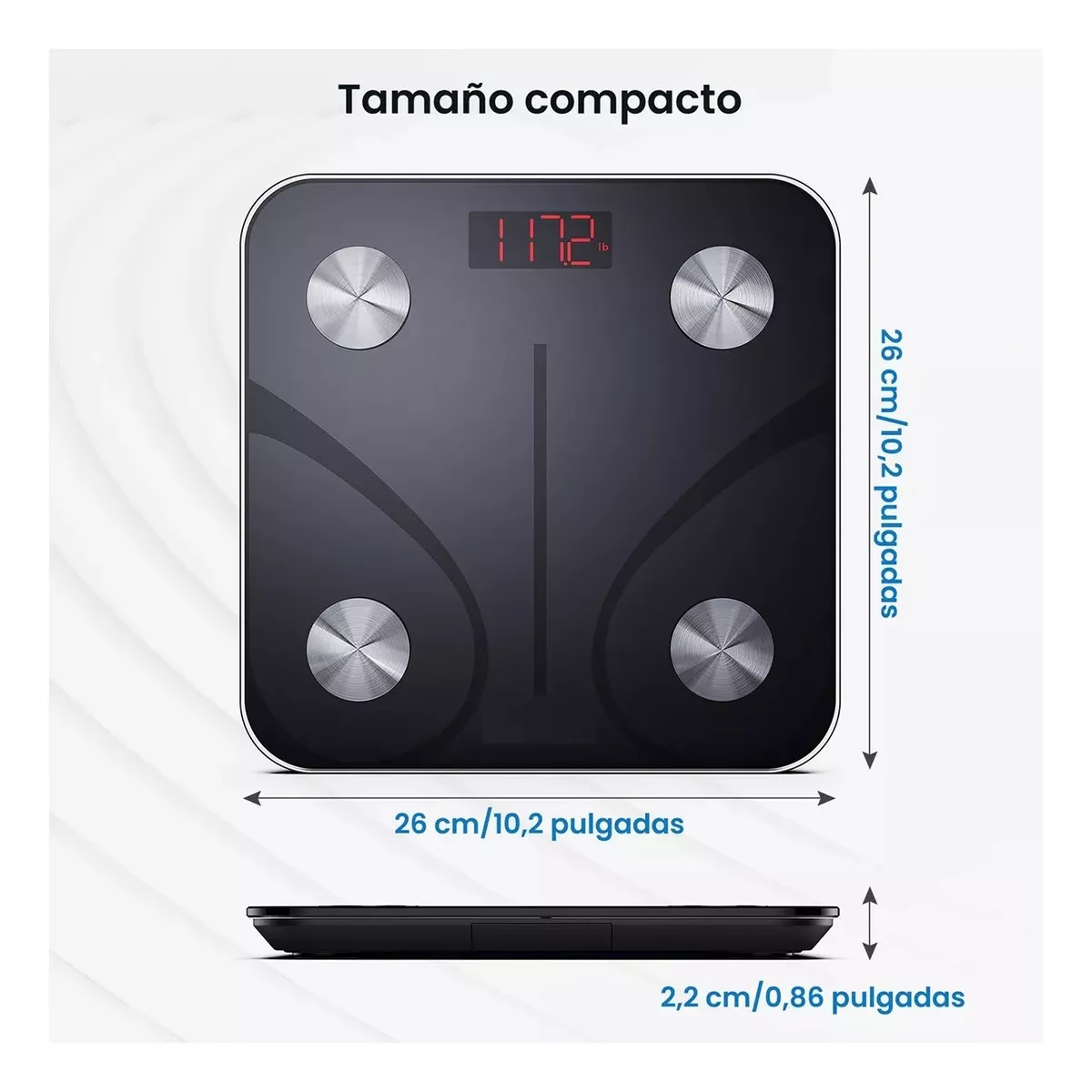 Báscula digital bioimpedancia inteligente bluetooth 180kg peso