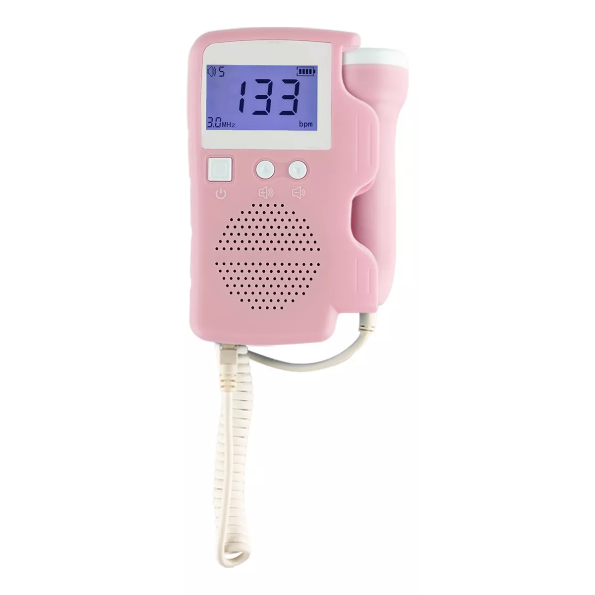 Ultrasonido Portatil Doppler Fetal Oye Latidos De Tu Bebe Rosa