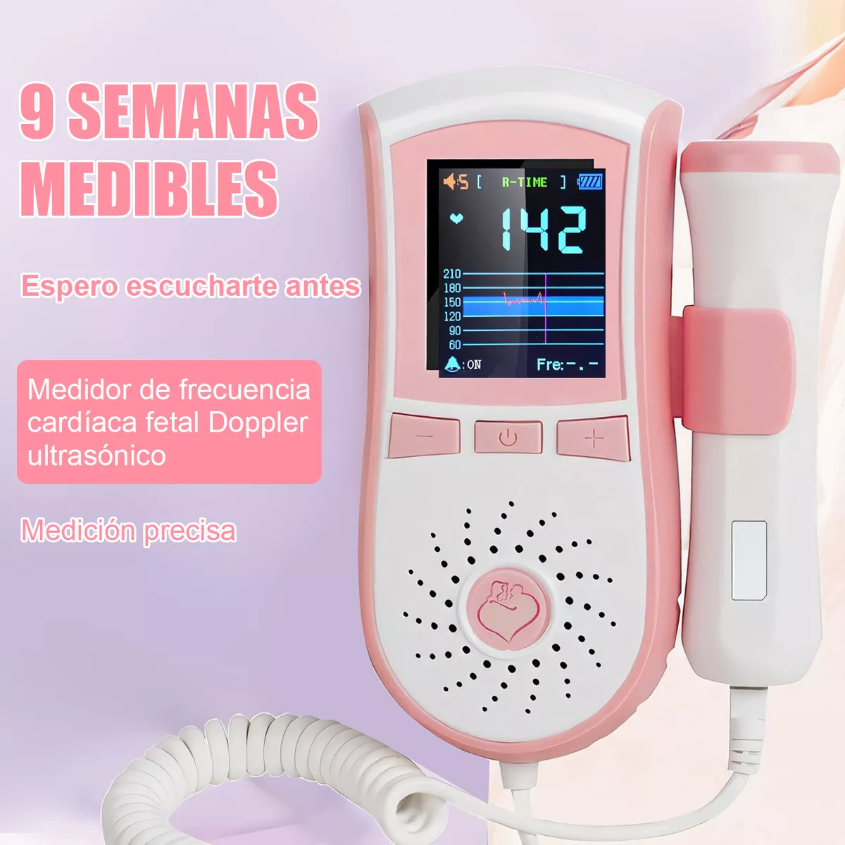 Monitor Fetal Doppler Para Escuchar Latidos Bebe Ultrasonido