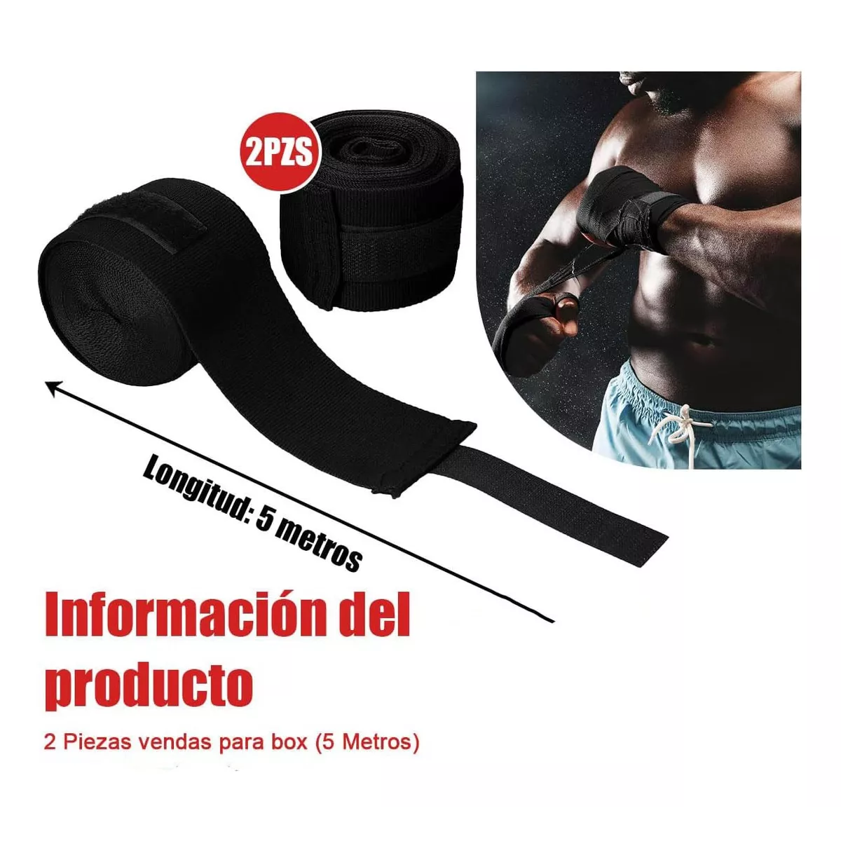 Vendas Para Box Para Hombres Y Mujeres 2 Piezas
