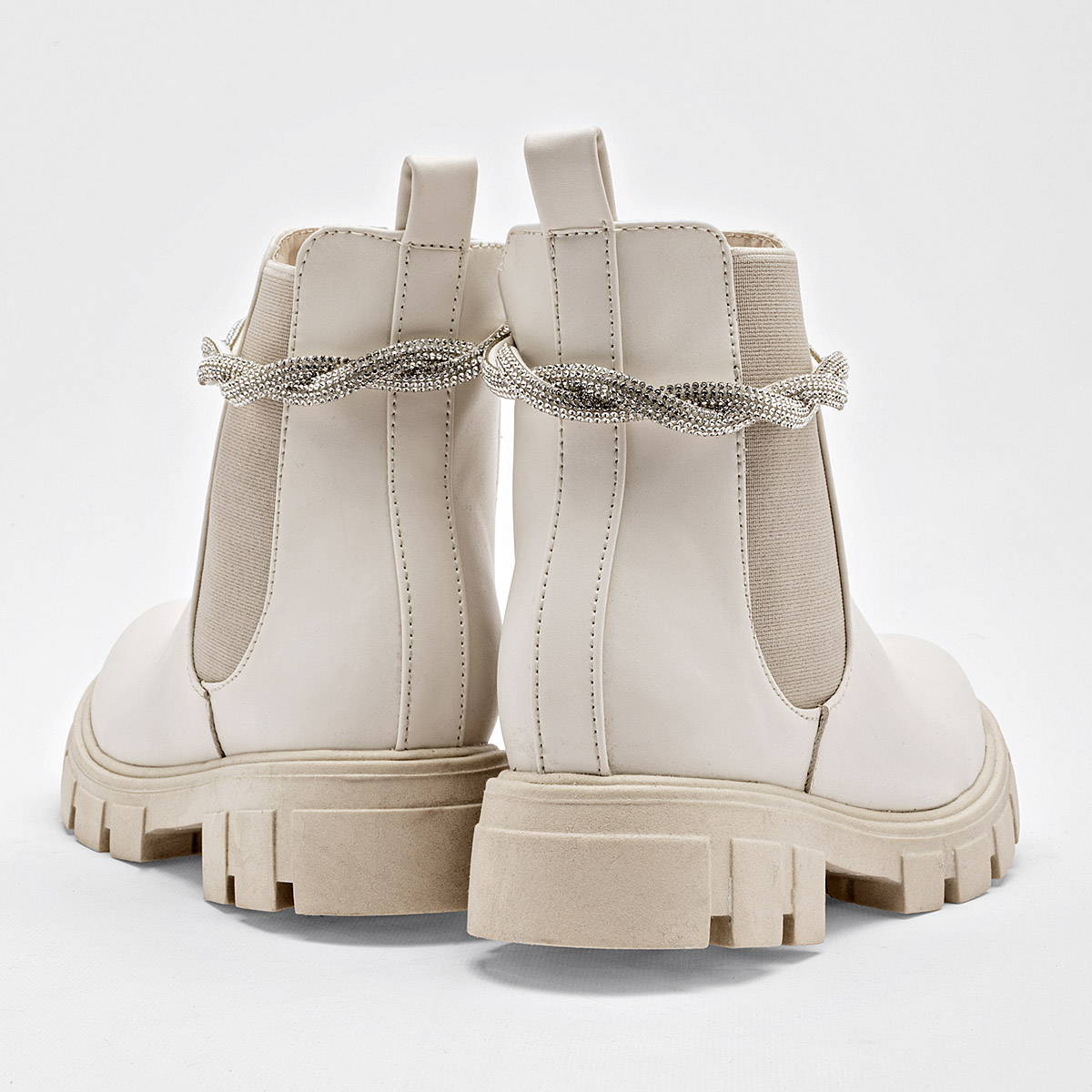 Celex Botin Urbano Mujer Tubo 13cm Color Blanco E9
