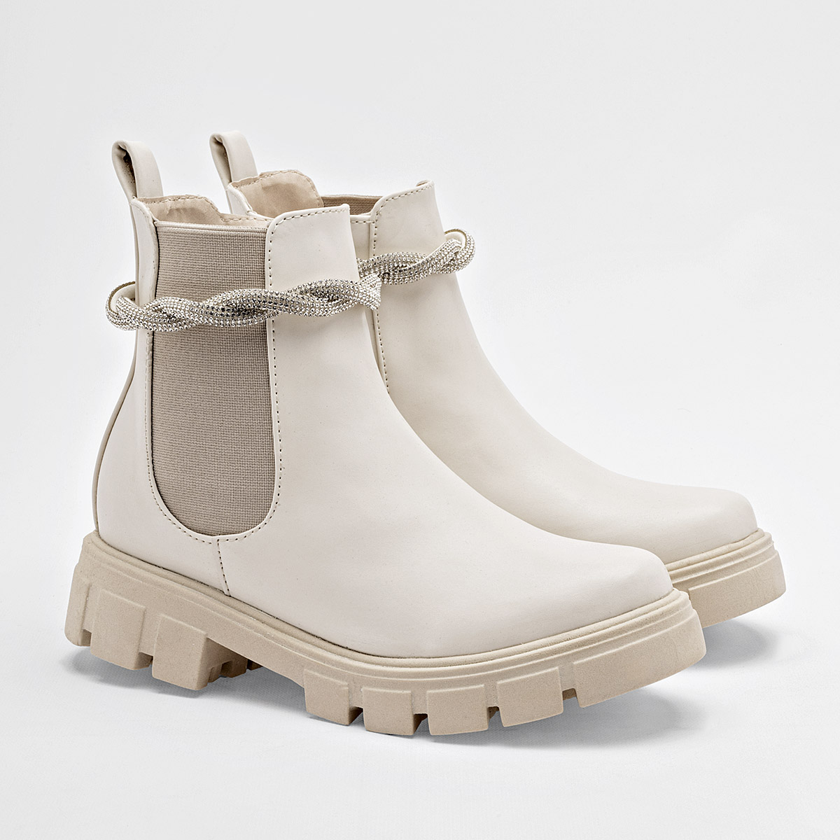 Celex Botin Urbano Mujer Tubo 13cm Color Blanco E9