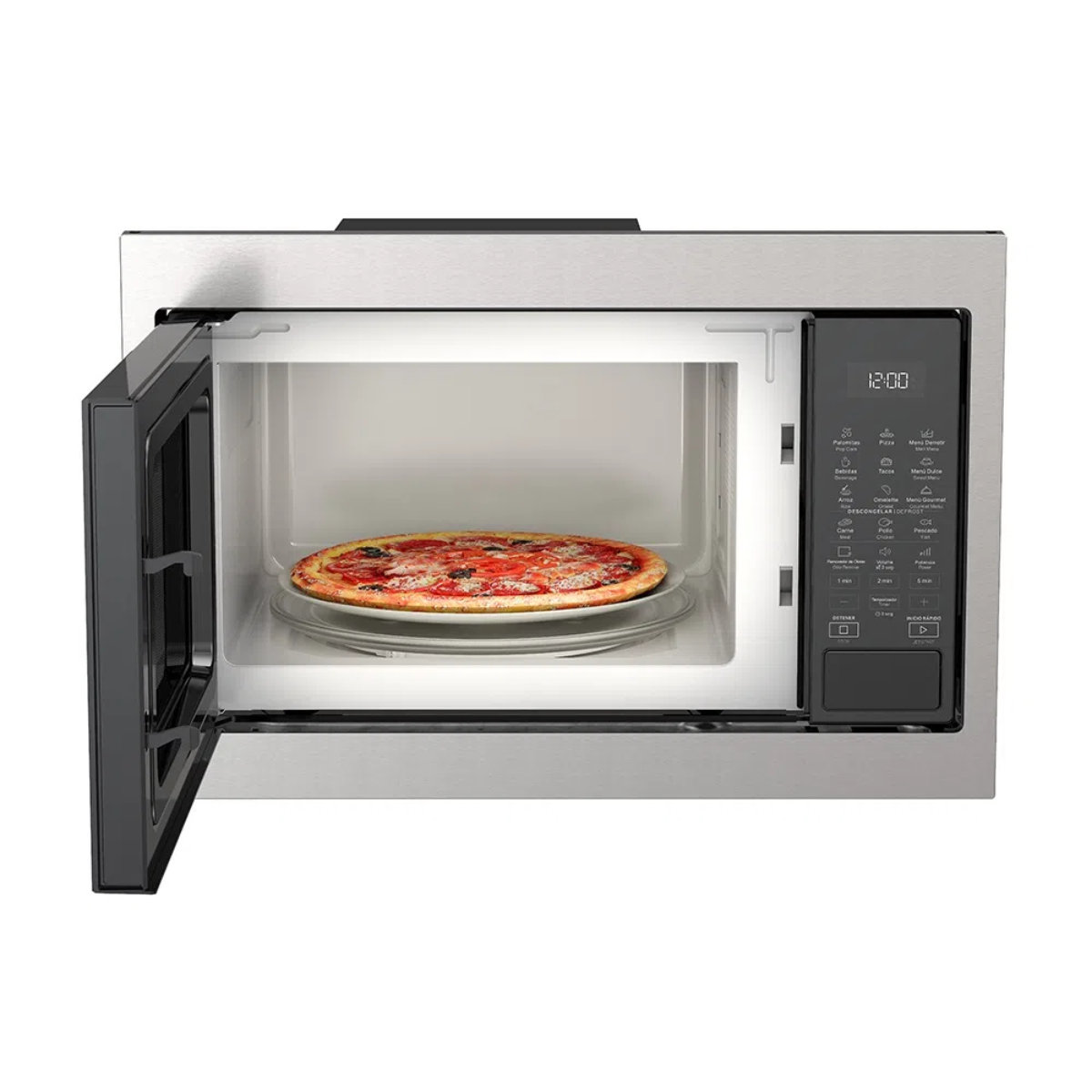 Microondas con Trim Empotrable Whirlpool WM1711D de 1.1pies (31 L) Acero Inoxidable y Cristal.