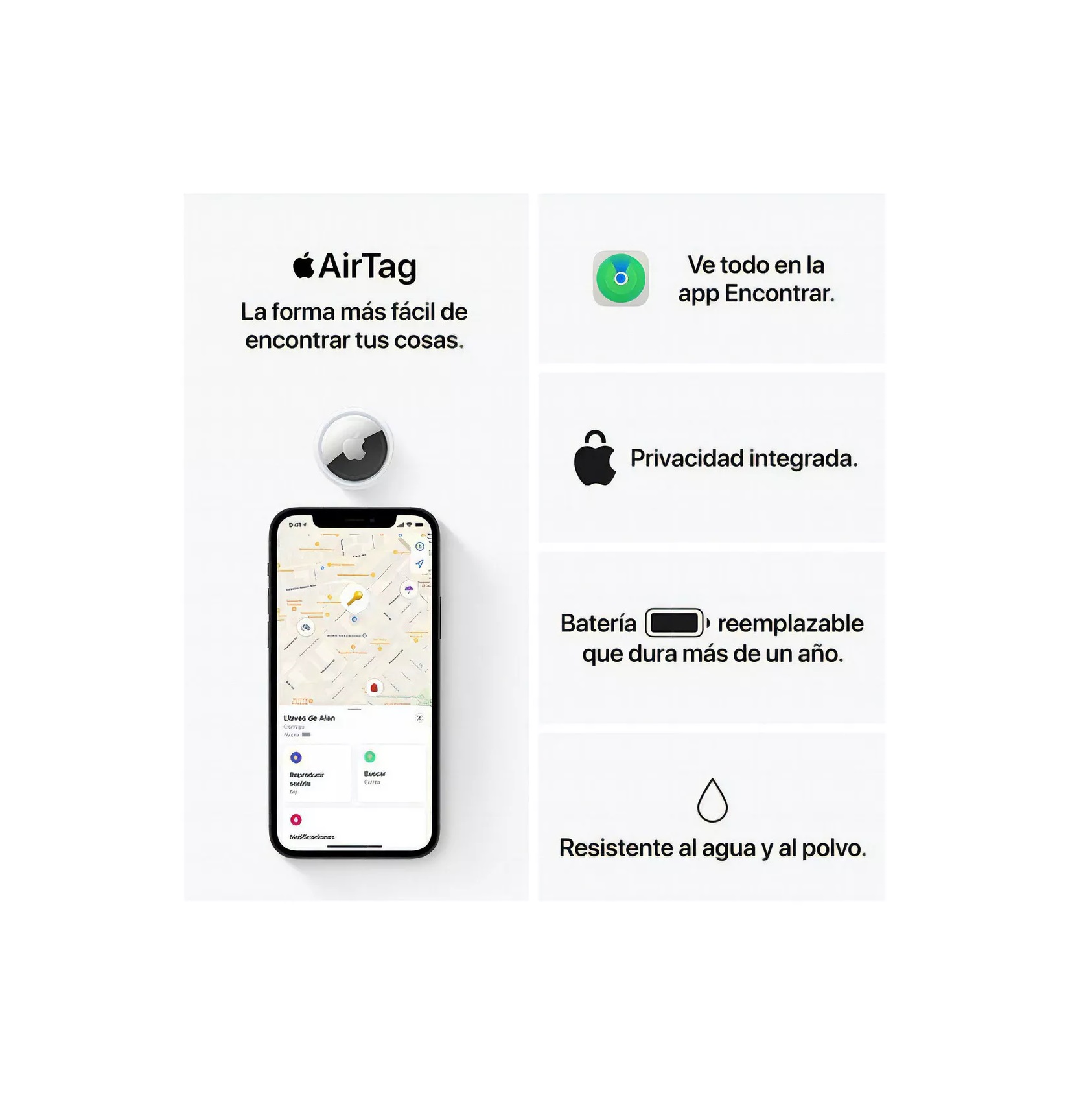 Air Tag Apple MX532LL/A 1 Pieza Color Plata