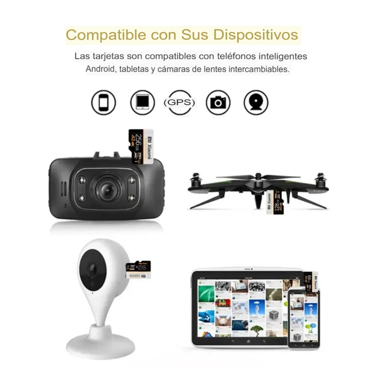 Memoria micro SD 2TB U3 XC alta velocidad vídeo 4K A2 Flash SD PRO PLUS cel pc lap cámara ip negro