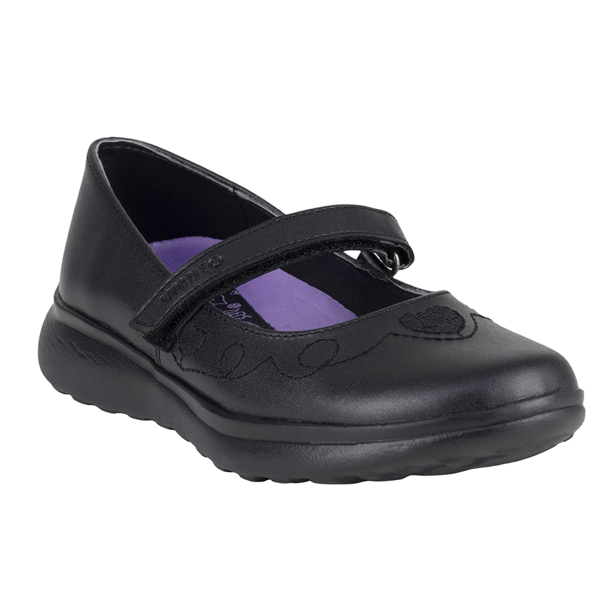 Zapato Escolar Vavito Niña 760005 Piel Negro Extra Livianos