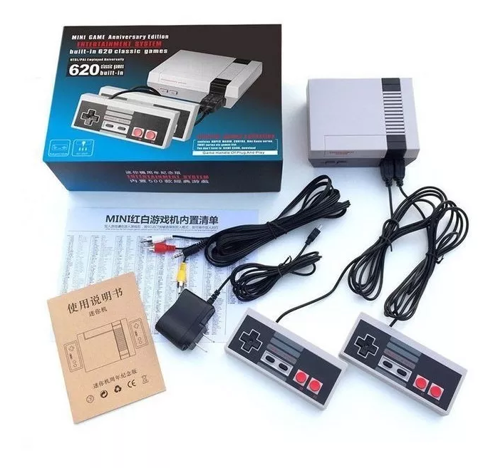Consola Arcade Con 620 Juegos Retro y 2 Controles Se Conecta a la TV Mario Contra