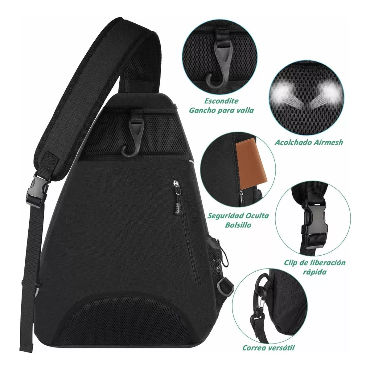 Mochila Tennis Bag Para Hombres Y Mujeres Negro