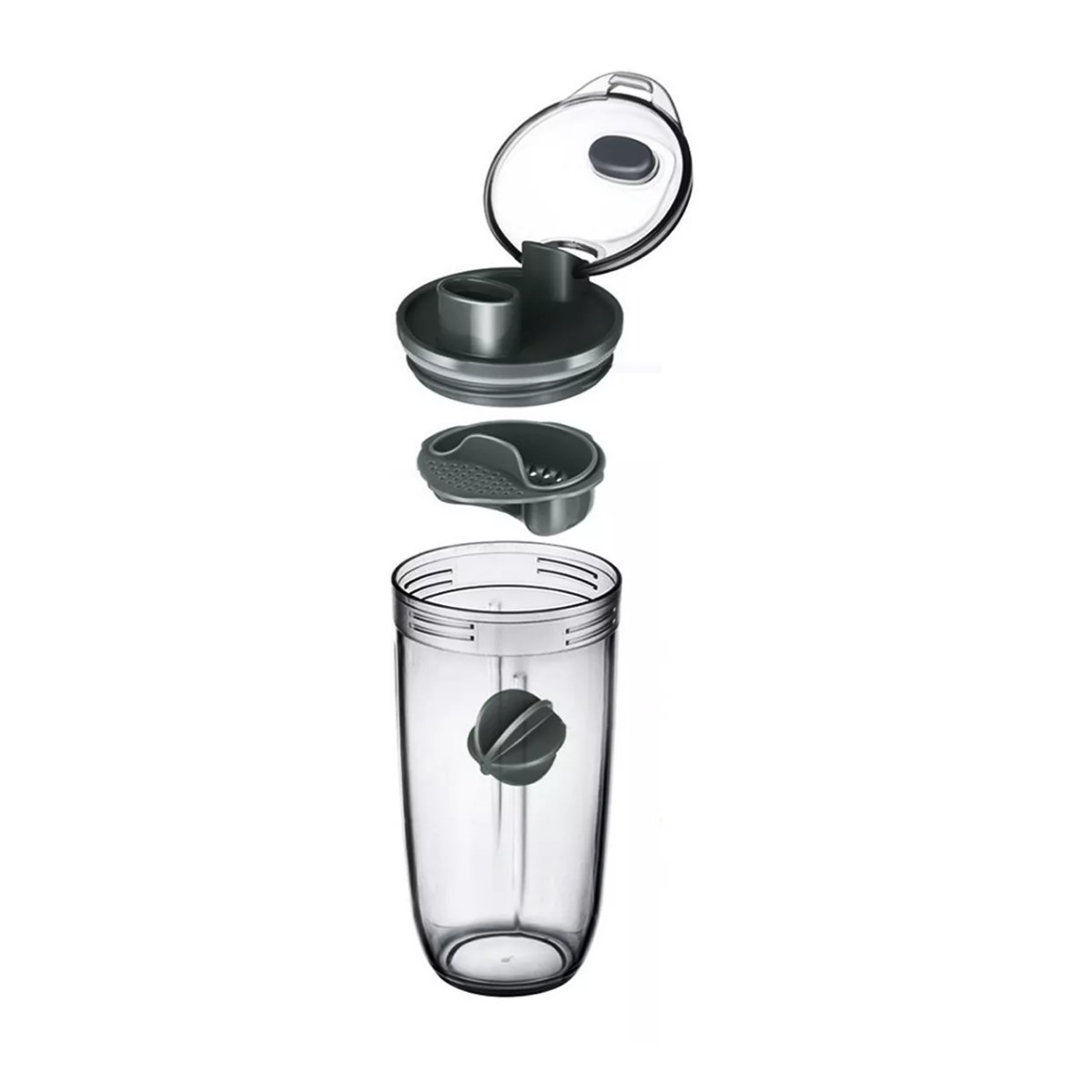 Proteina Shaker Gym Mezcladora Productos Deportivos 400ml Verde Grisaceo