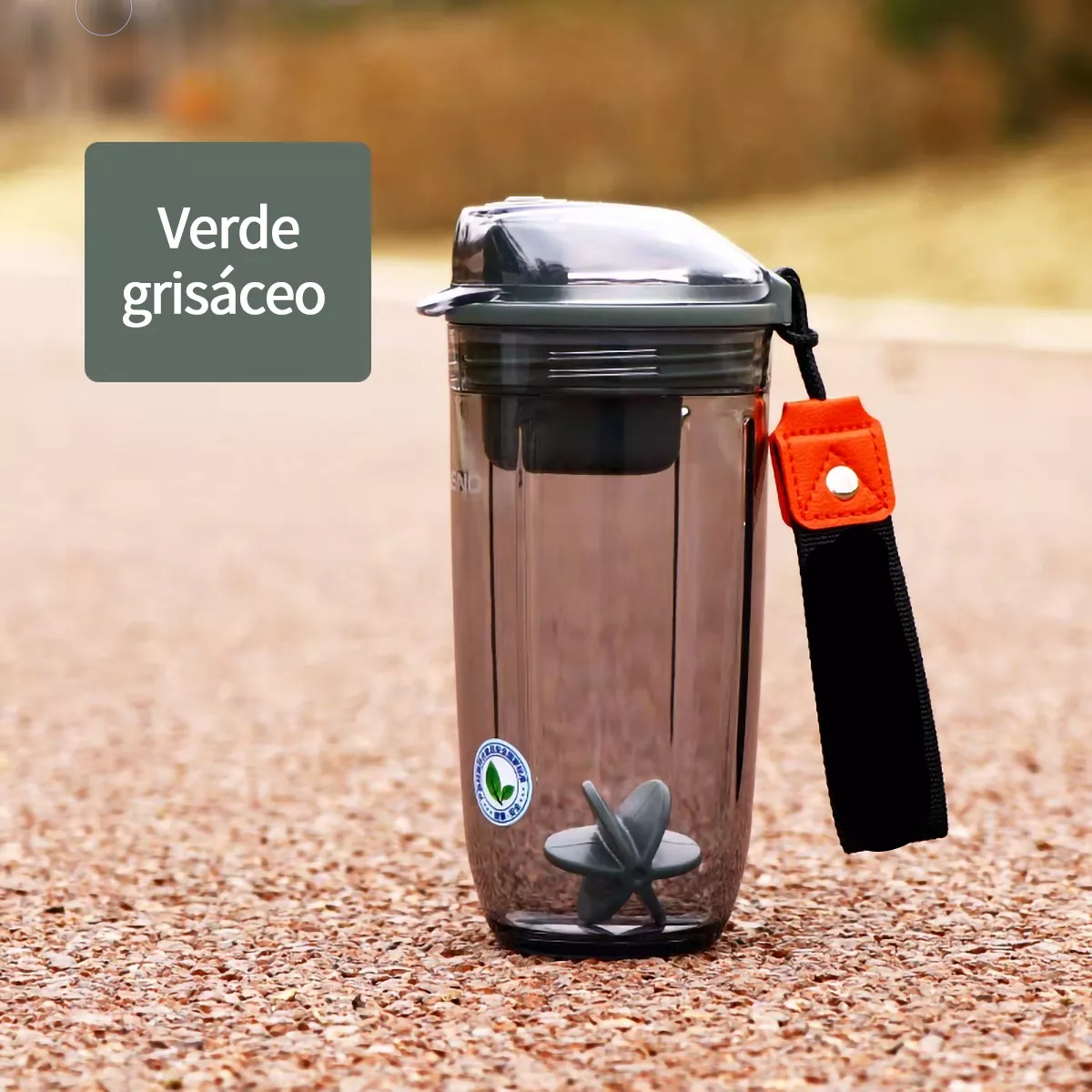 Proteina Shaker Gym Mezcladora Productos Deportivos 400ml Verde Grisaceo