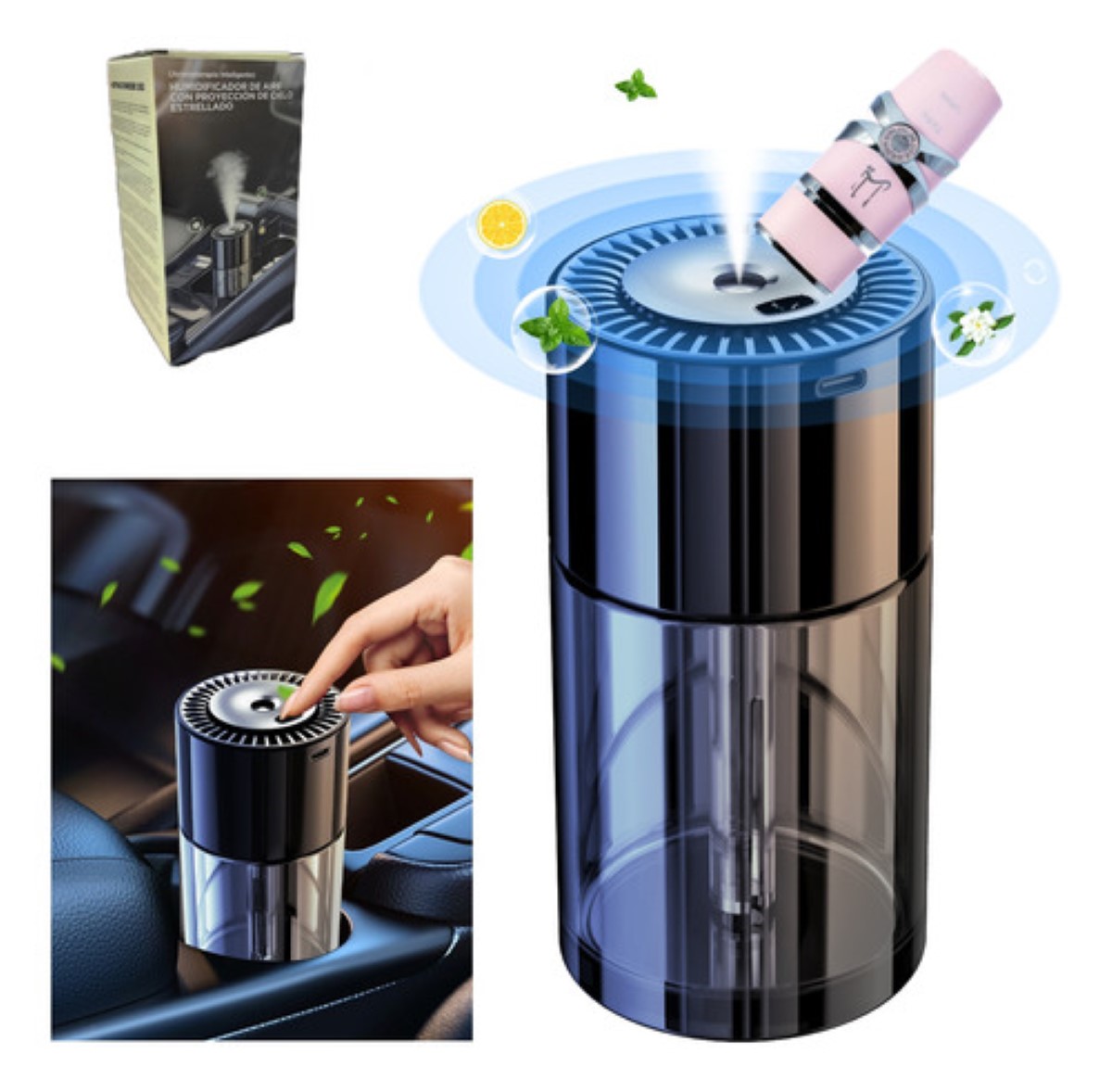 Aromatizante Coche Purificador Humidificado Con Yara Lattafa NEGRO