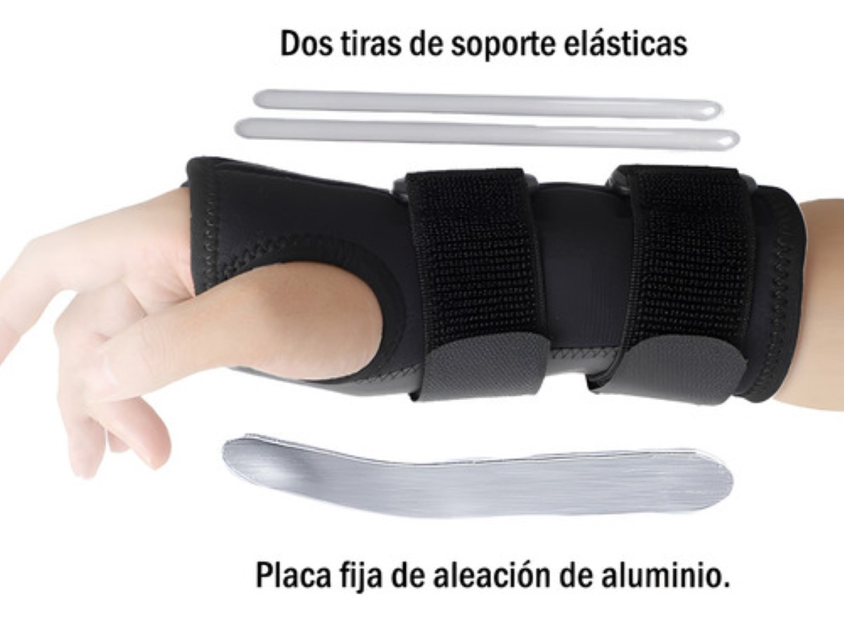 Férula Muñeca Comoda Vendaje Ajustable,muñequera Ortopedica mano derecha negra