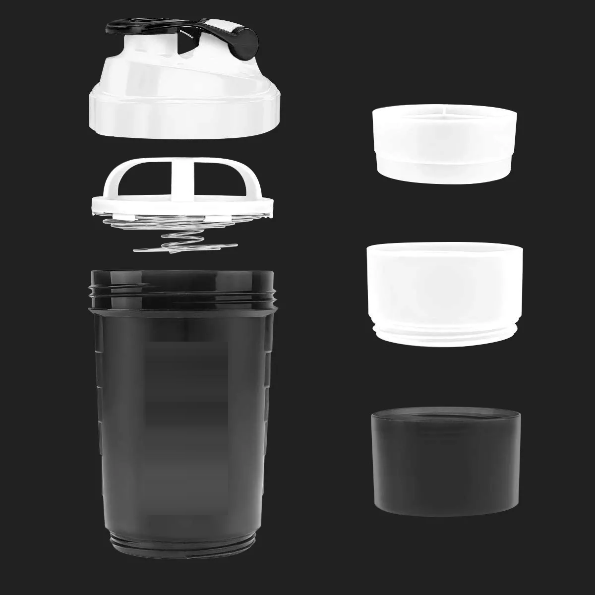 Vaso Mezclador Shaker Deportivo Proteina Suplemento Gym Blanco