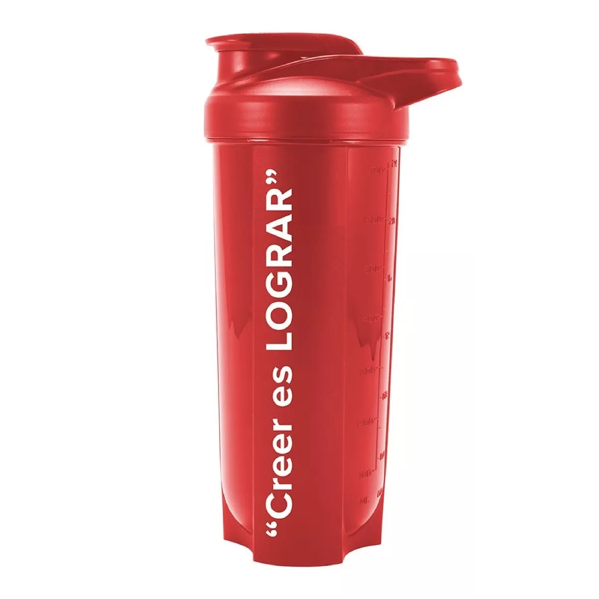 Shaker Vaso Mezclador De Proteina 700ml Color Rojo Con Bola Batidora