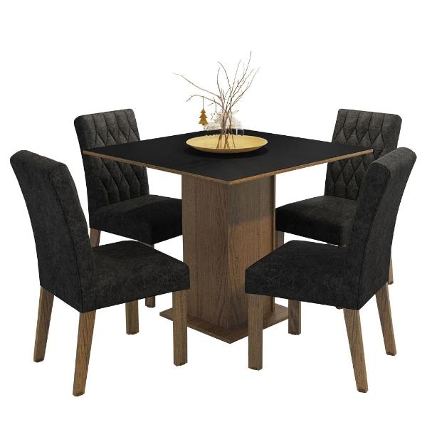 Juego de Comedor Mesa y 4 Sillas Madesa Oxford Livia MN