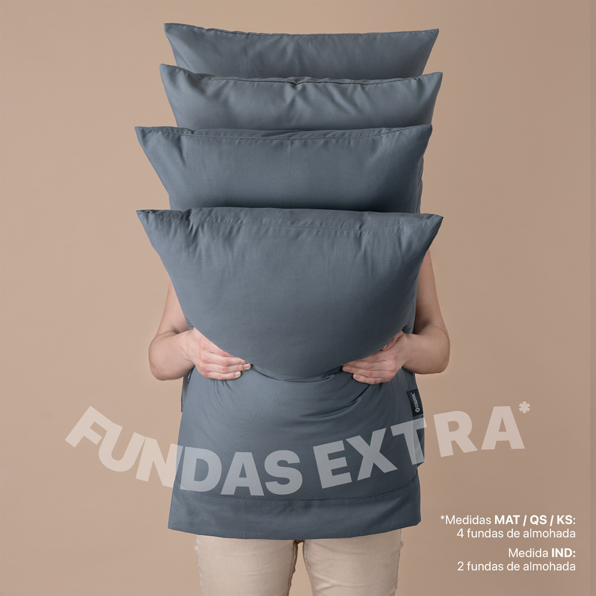 Juego de Sábanas de Microfibra Matrimonial + Fundas de Almohada Extra, Suaves y Frescas Gris Oscuro ESQUIMAL