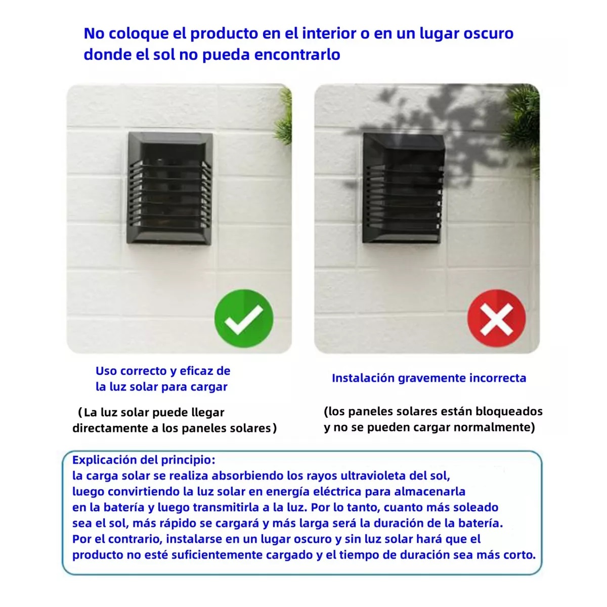 Lámpara De Ambiente De Pared Solar Impermeable Al Aire Libre