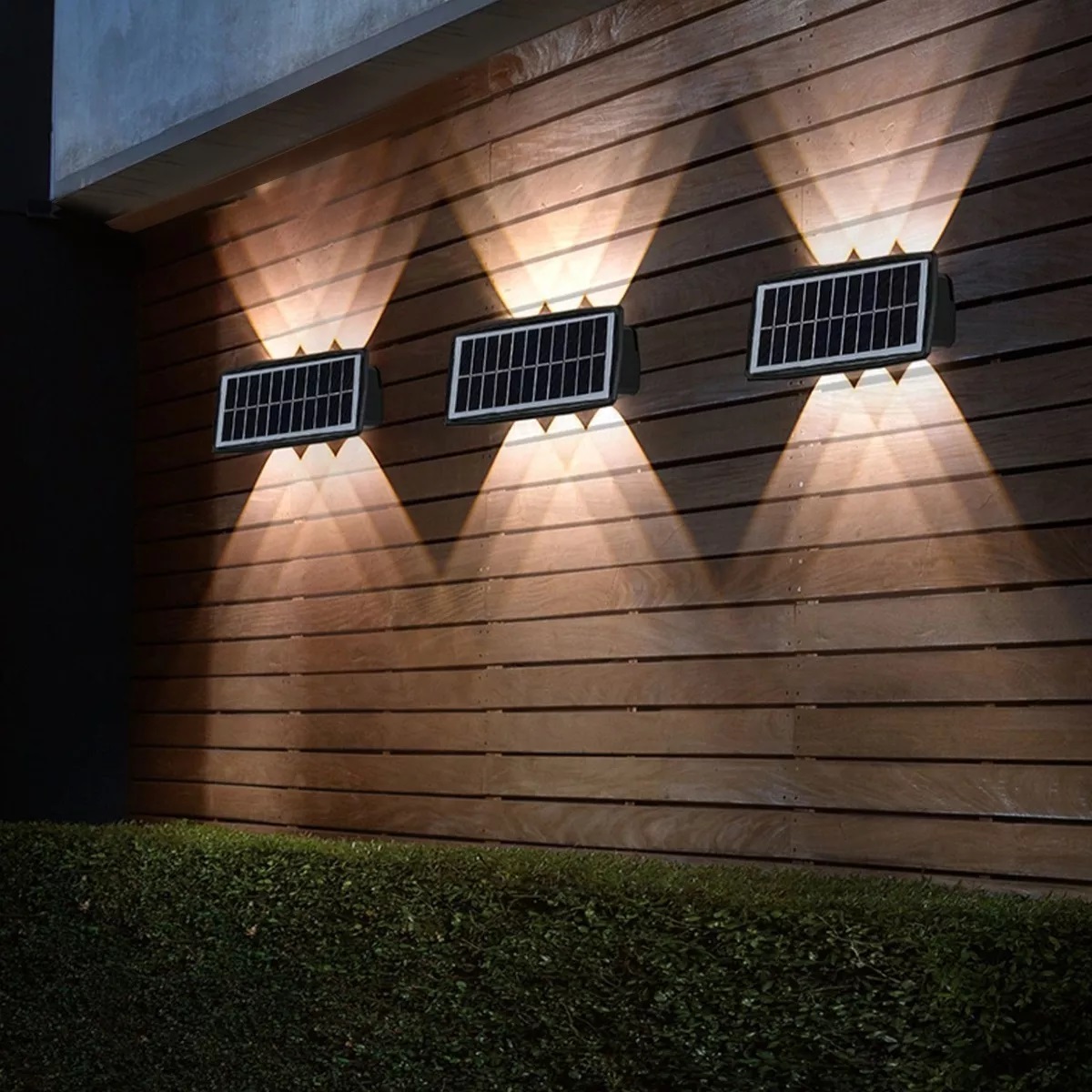 Lampara Led Exterior Lampara Solar 6 Luces Luz Calida/blanco
