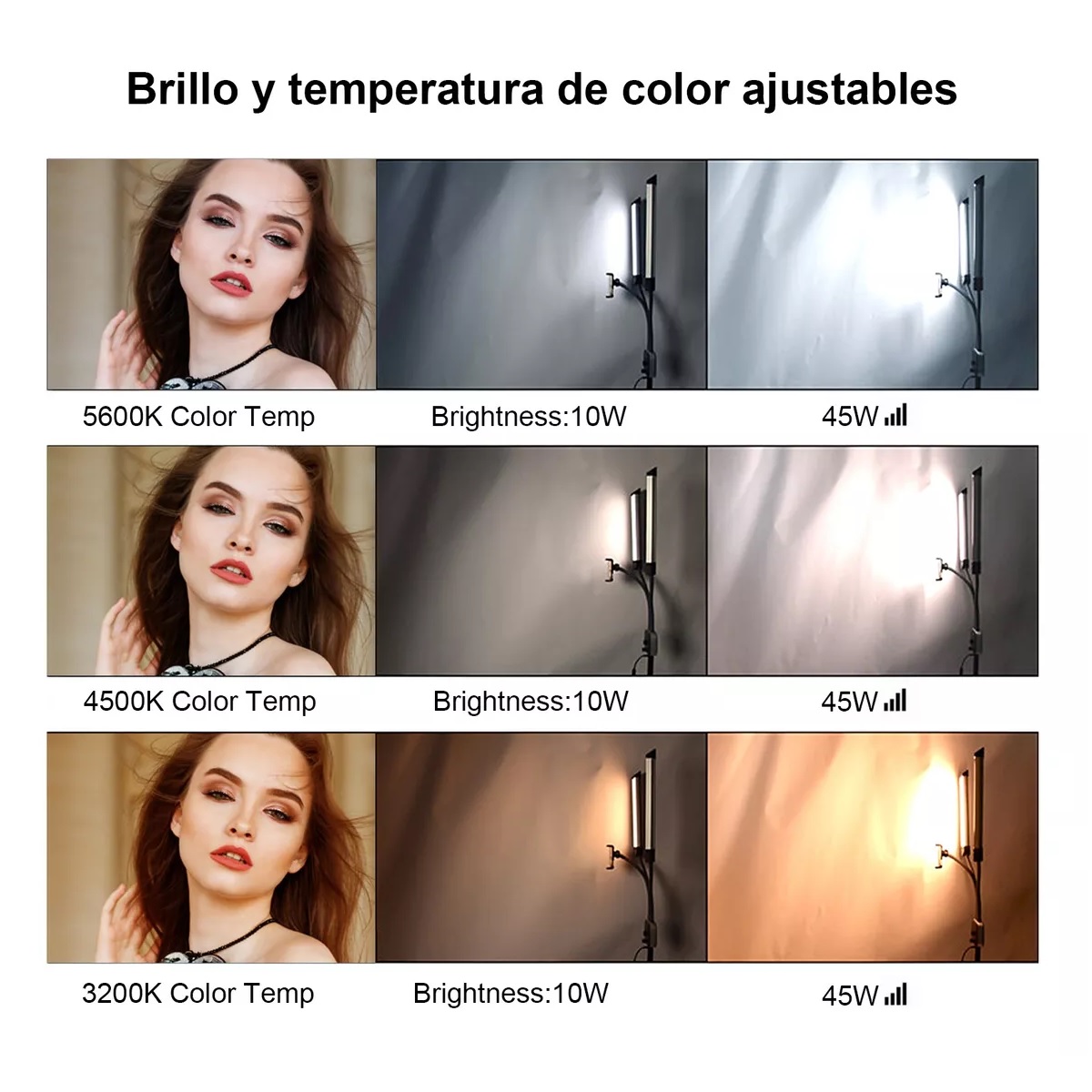 Lámpara Para Fotografía De Belleza, Luz De Relleno De Doble