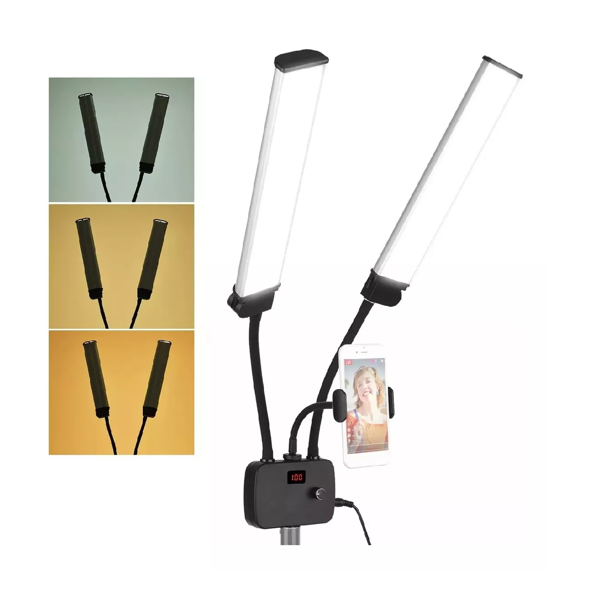 Lámpara Para Fotografía De Belleza, Luz De Relleno De Doble