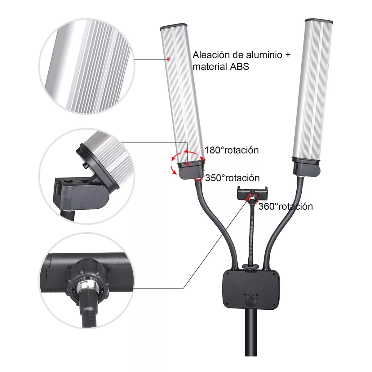 Lámpara Para Fotografía De Belleza, Luz De Relleno De Doble