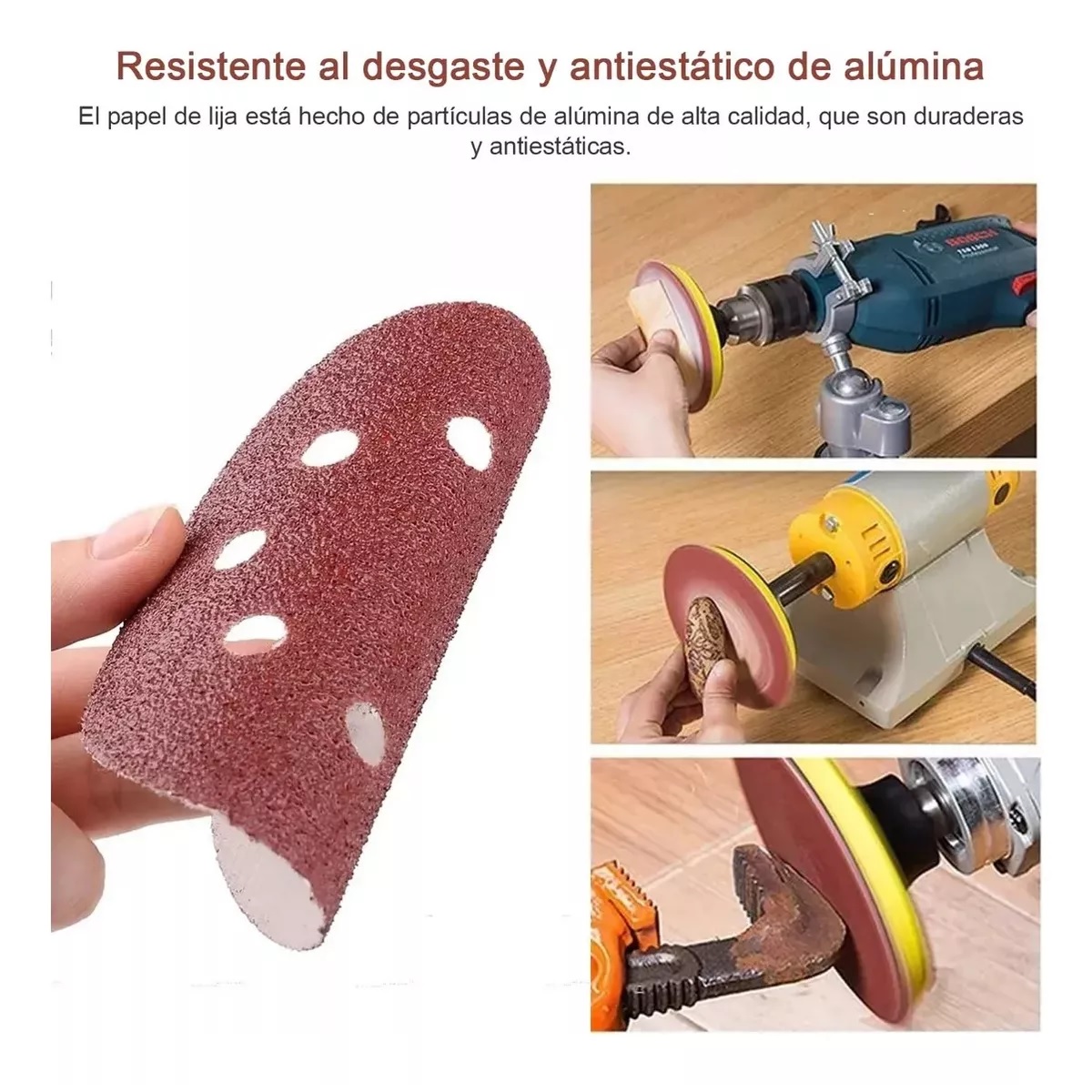 160 Piezas Discos De Lija Perforado De 5 Pulgadas 60-2000#