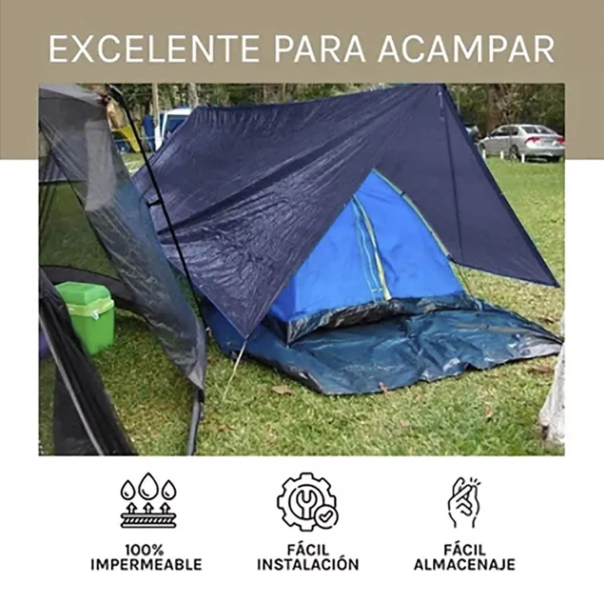Lona Polietileno 4m X 6m Reforzada Impermeable Proteccion Uv