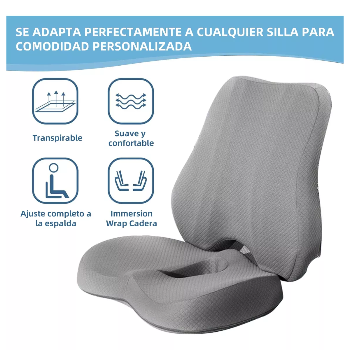 Cojín Del Asiento Y Almohada De Soporte Lumbar Para Espalda