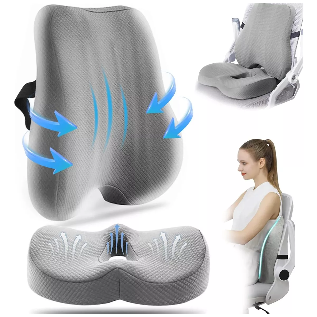 Respaldo Lumbar Cojin Zona Lumbar Cojín Del Asiento Y Almohada De