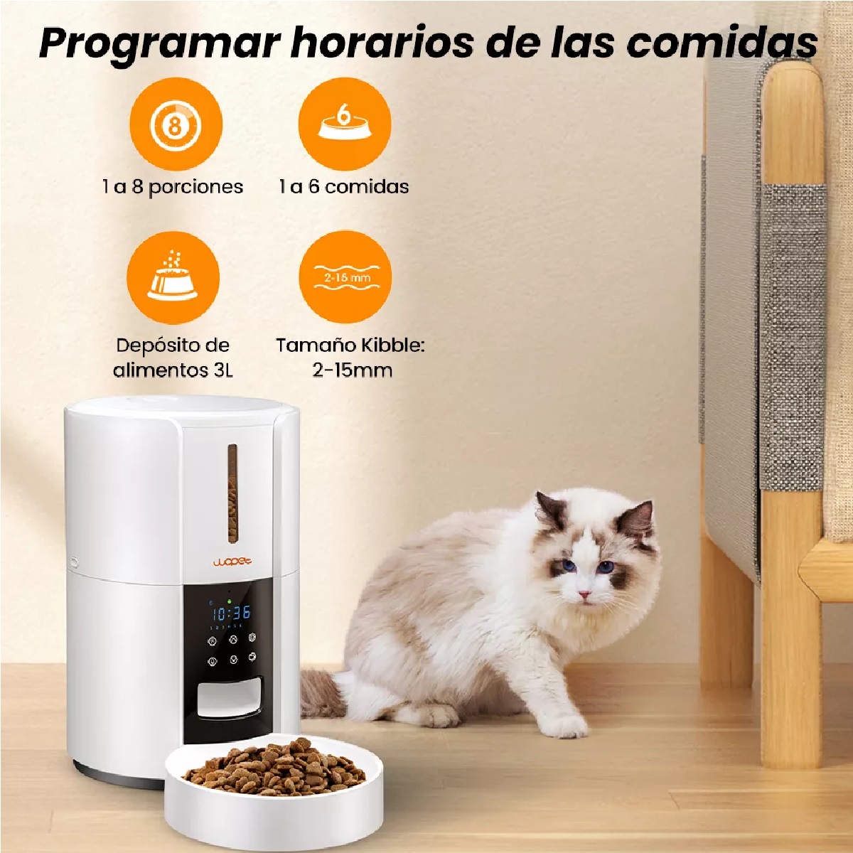 3L Dispensador De Alimentador Automatico Para Perros Y Gatos