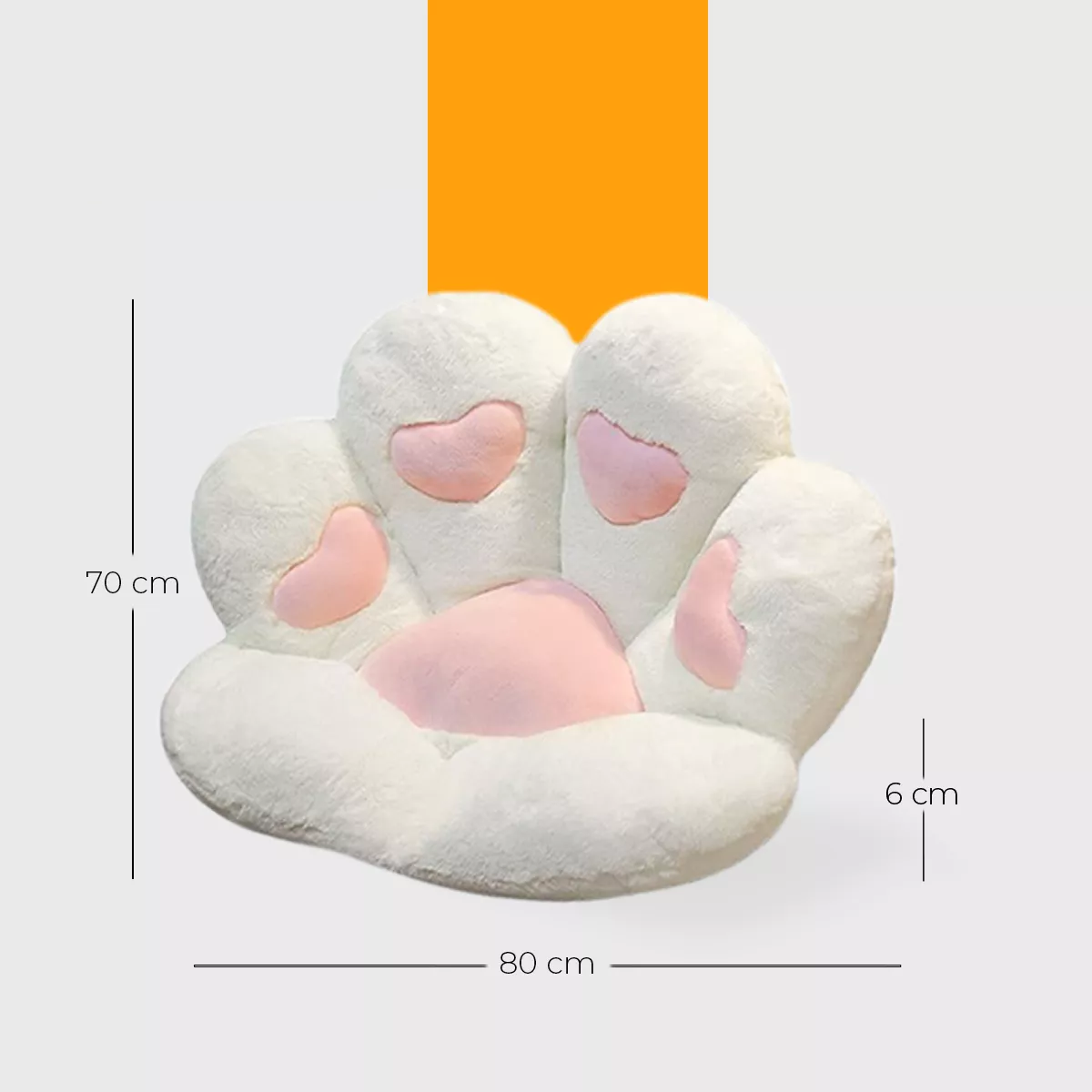 Cojin Decorativo Almohada Para Sala O Sillas De Pata De Gato Gris/Rosa