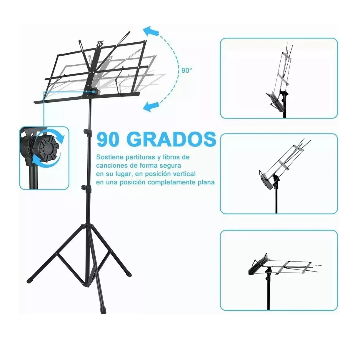 Atril Para Partituras práctico Ajustable Plegable Portátil