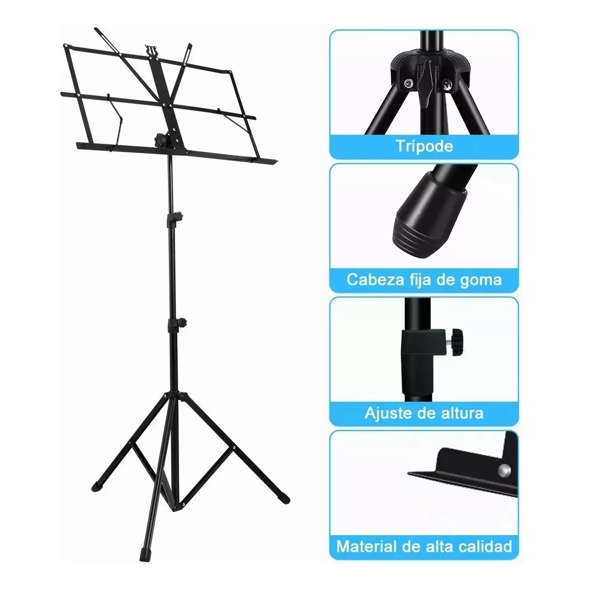 Atril Para Partituras práctico Ajustable Plegable Portátil
