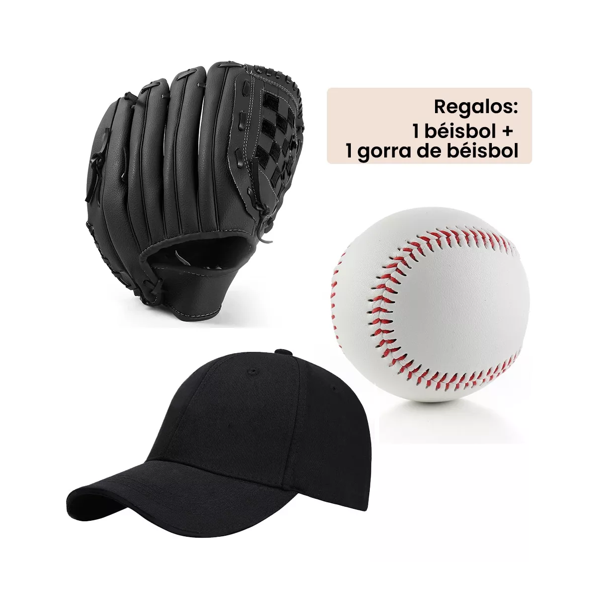 Guante Béisbol Para Entrenamiento  Adultos 12.5" Negro