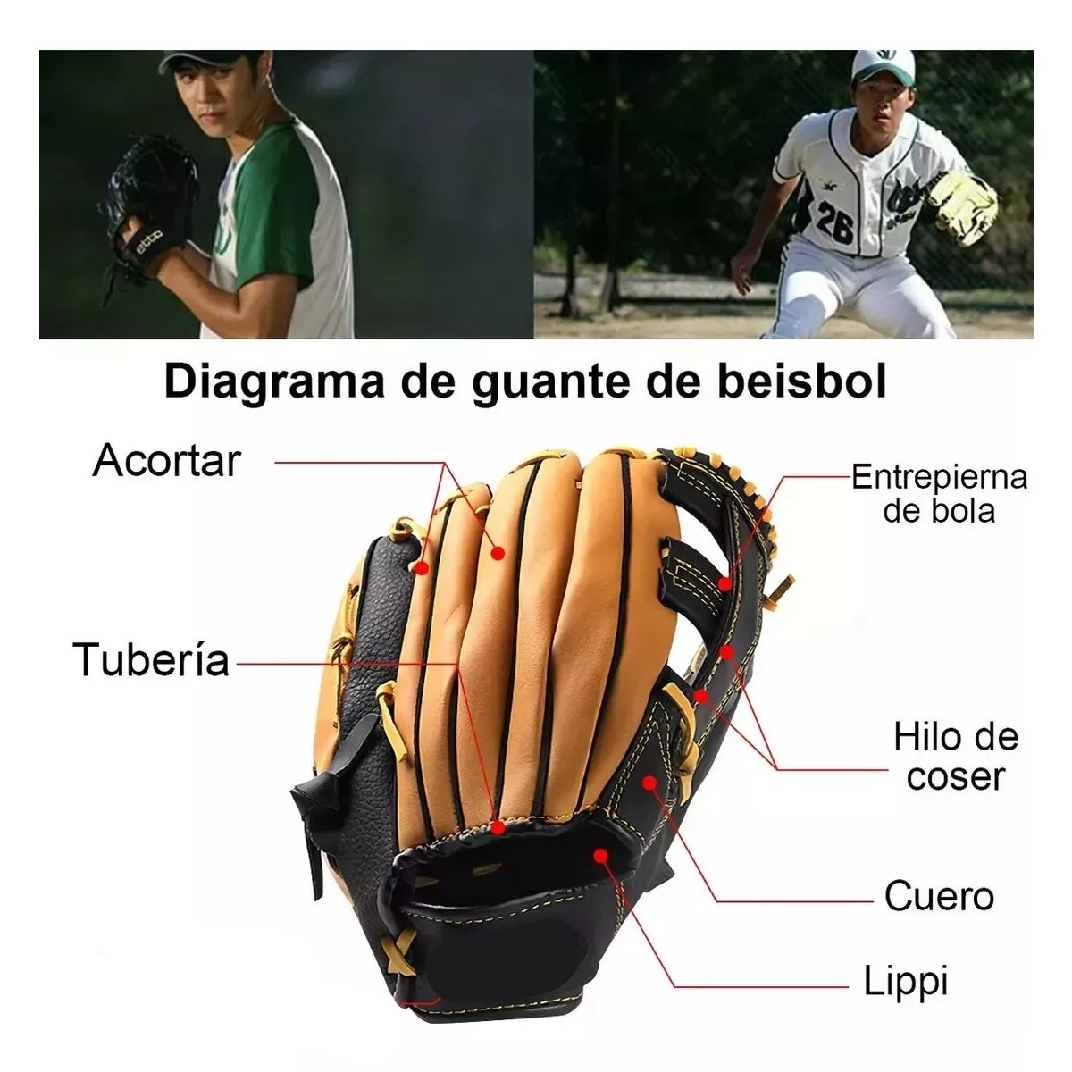Guante De Béisbol Para Juvenil De Piel De Vaca 11.5"